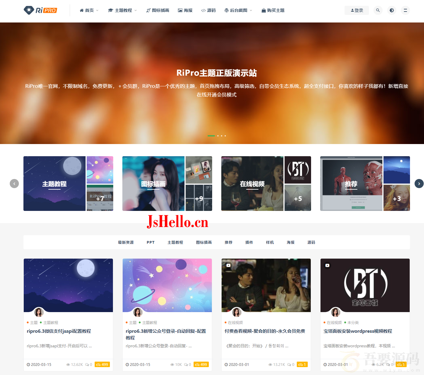 riprov5/8.3开心版主题源码 : 文章标题-1